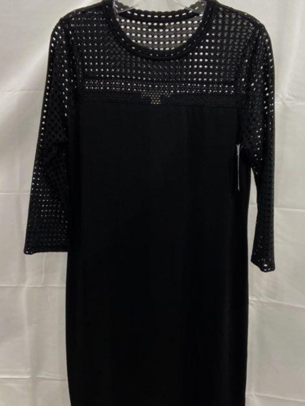 MICHAEL Michael Kors Black 3/4 Length Sleeves Dress Size M